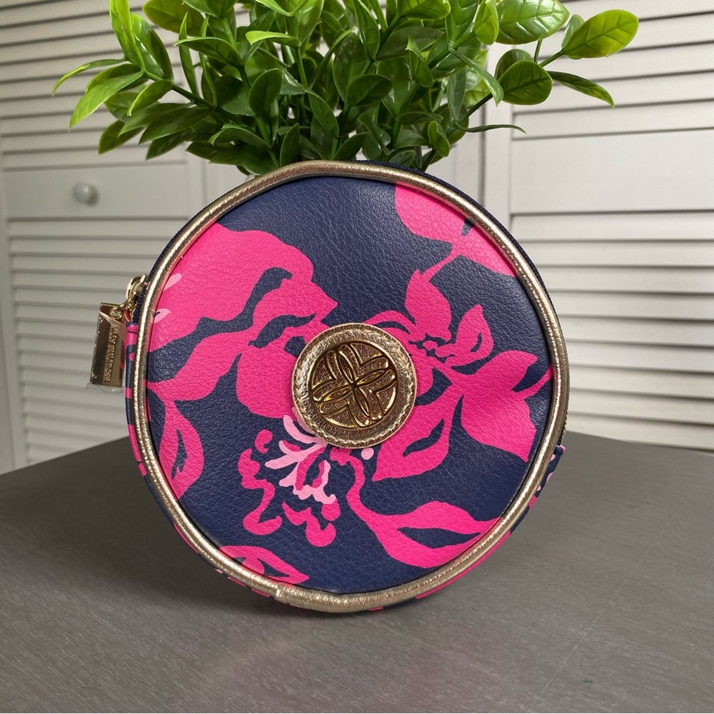 Lilly Pulitzer Circular travel case / cosmetic pouch